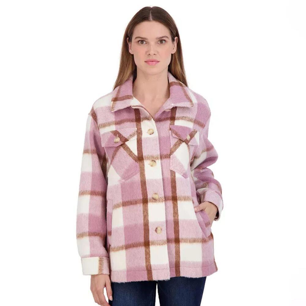 NWT Sebby Plaid Shacket jacket warm lined adorable XL